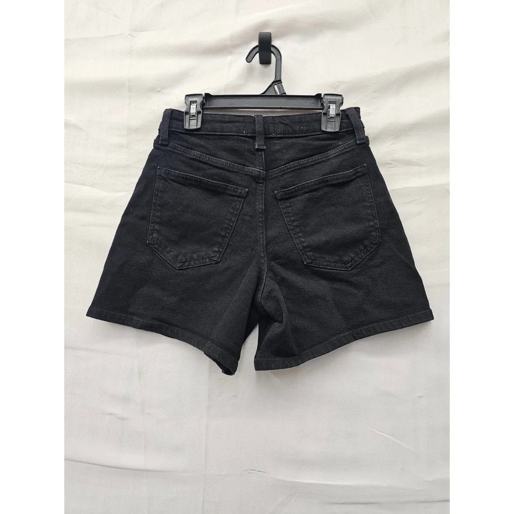 Universal Thread Womens High Rise A-Line Shorts Black Denim Casual Size 00